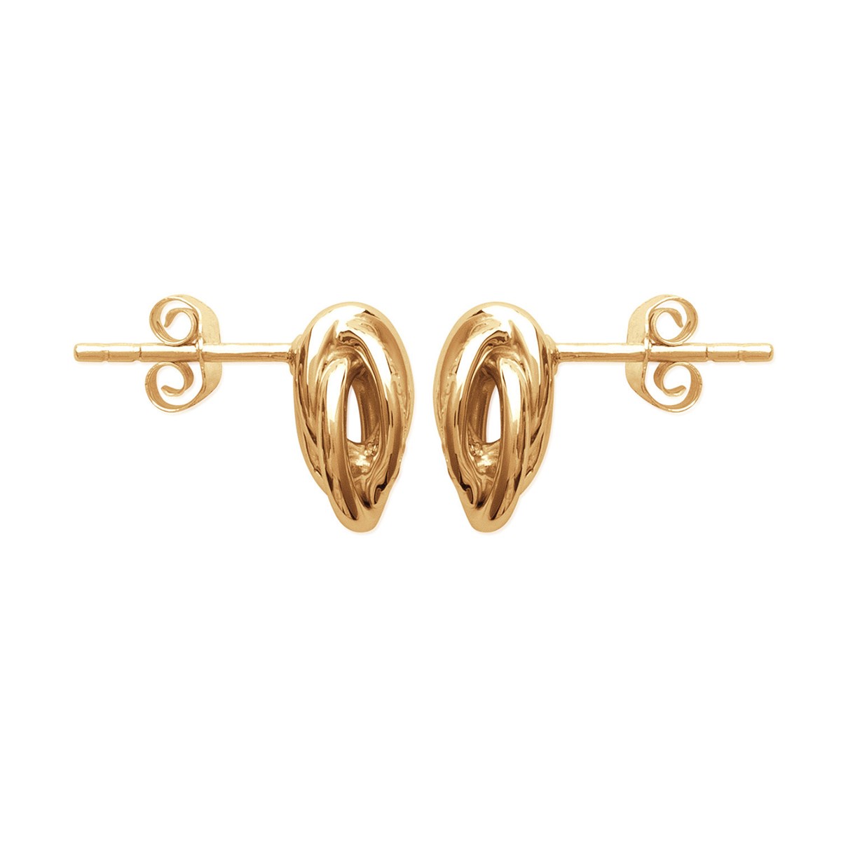 Boucles d'oreilles puces Brillaxis plaqué or oxyde