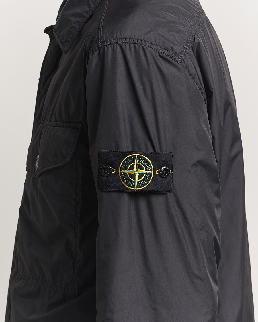 Stone Island Crinkle Reps Padded Shirt Jacket Black