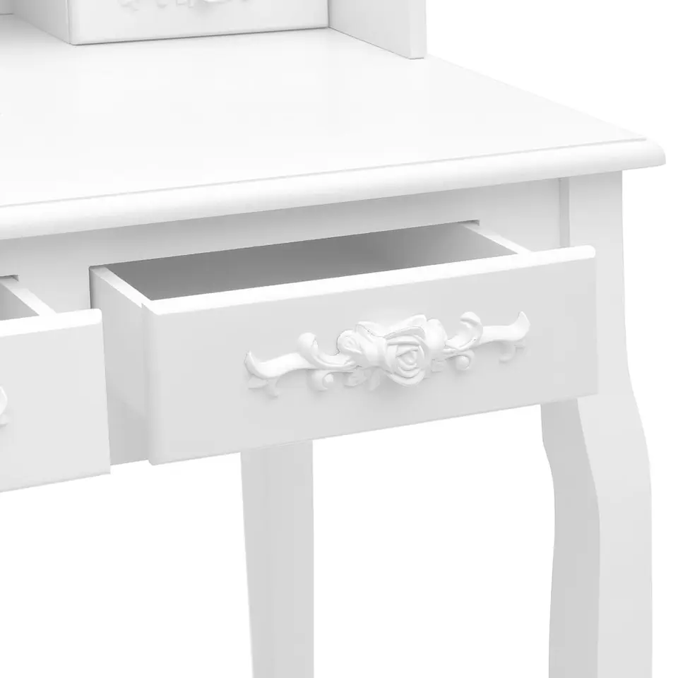 vidaXL - Kaptafel - Wit - Hout