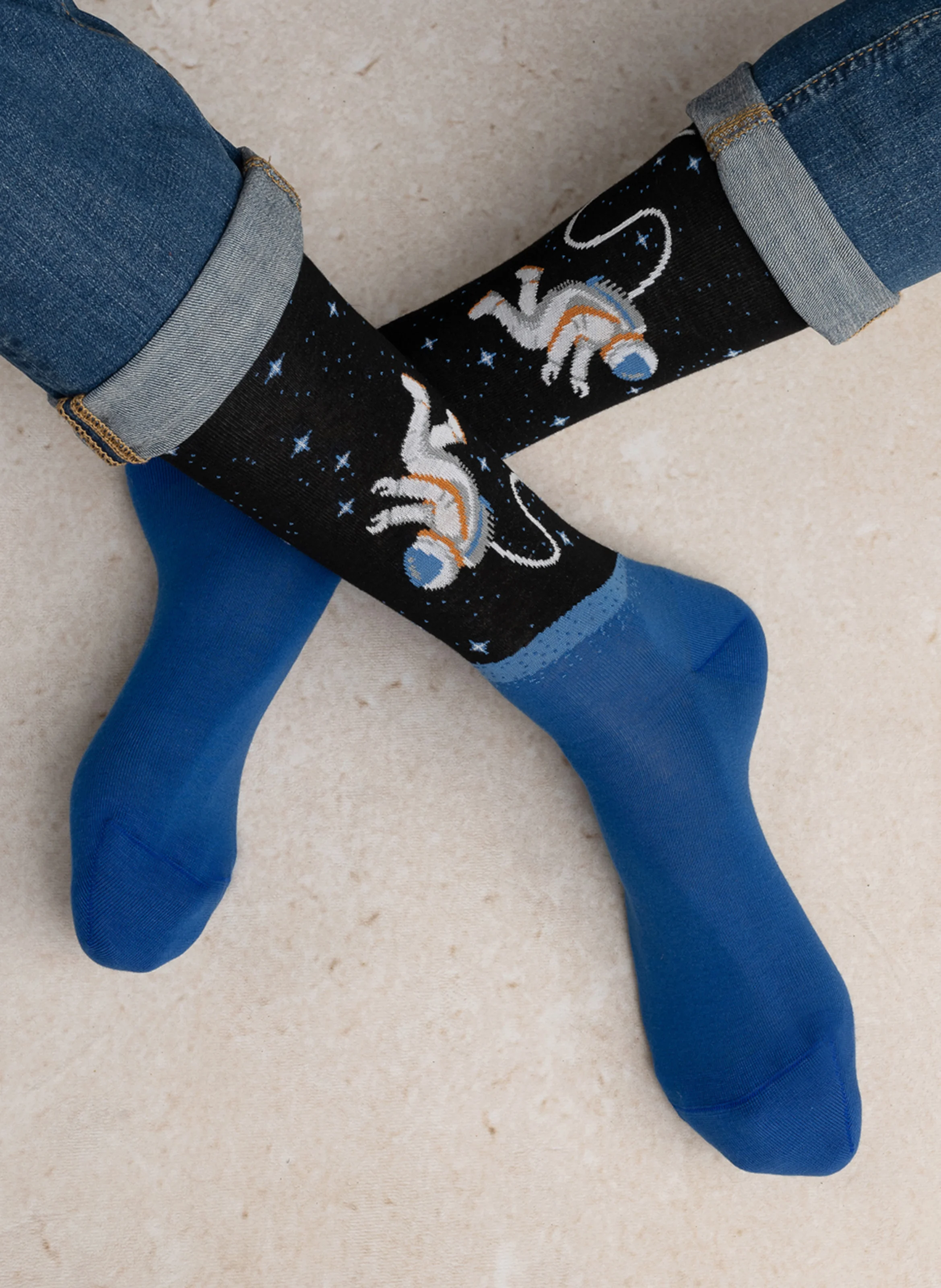 COSMONAUTE - Chaussettes Cosmonaute en coton mélangé | Bleu