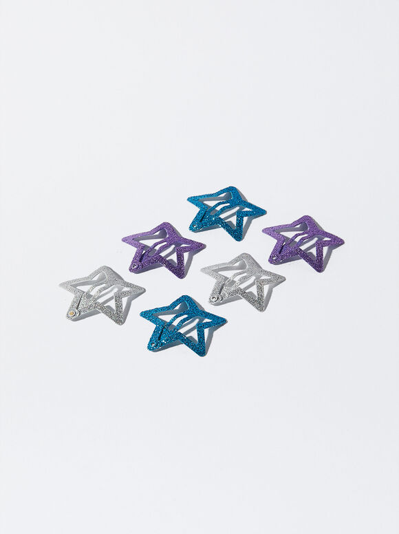 Conjunto de Presilhas Estrela - Multicor