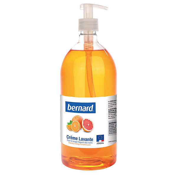 Savons crème Bernard orange pamplemousse 1 L, lot de 4