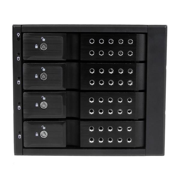 StarTech.com Rack amovible / Backplane sans tiroir pour 4x HDD SAS II/SATA III 6Gb/s de 3,5'' avec échange à chaud - Aluminium