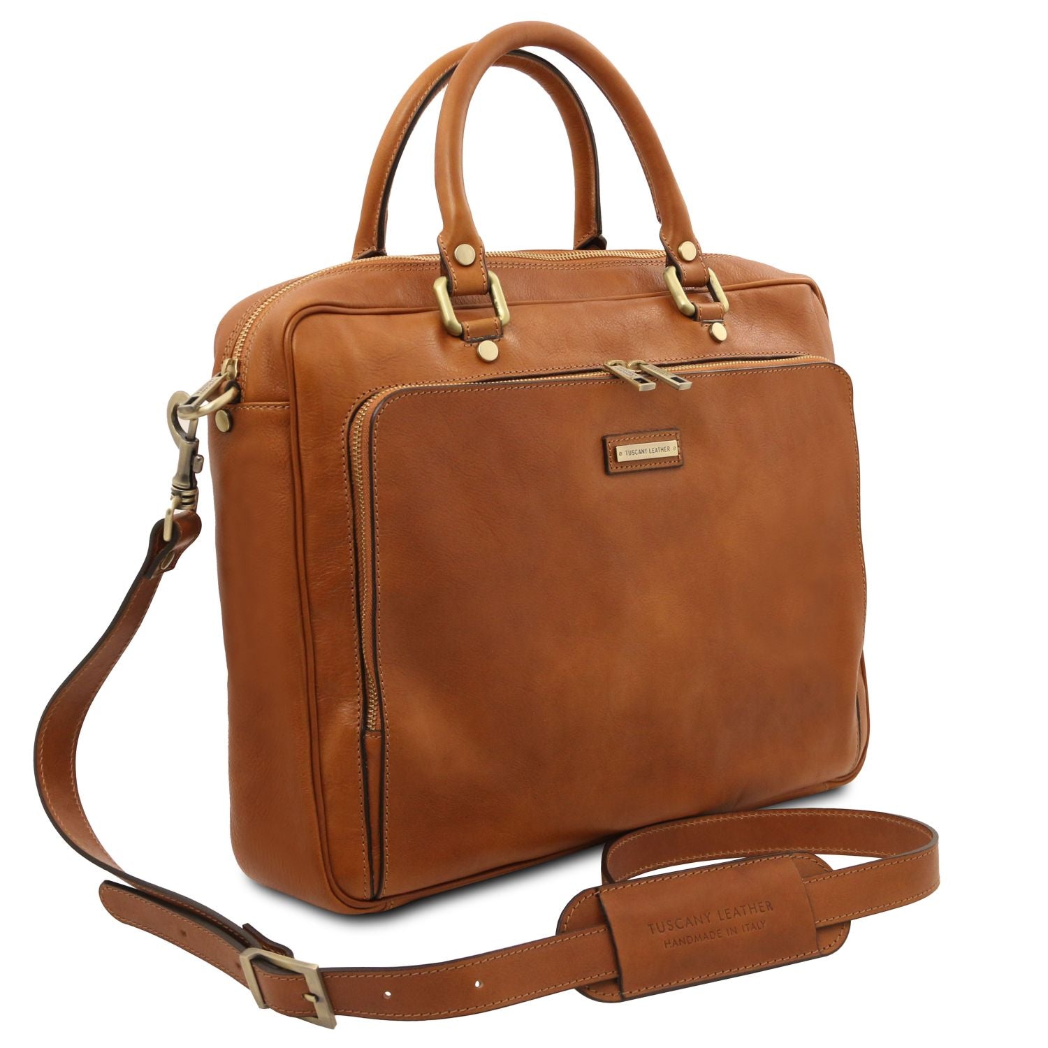 TL142427 – Pisa – leren laptop Aktetas with front pocket
