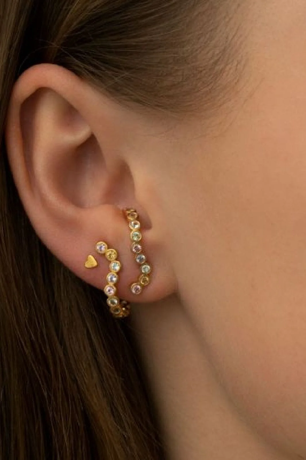 Stine A Petit Love Heart Earring Goldenen 6 02 s
