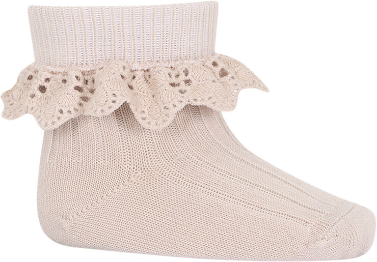mpKids Lea socks - lace Lyserød
