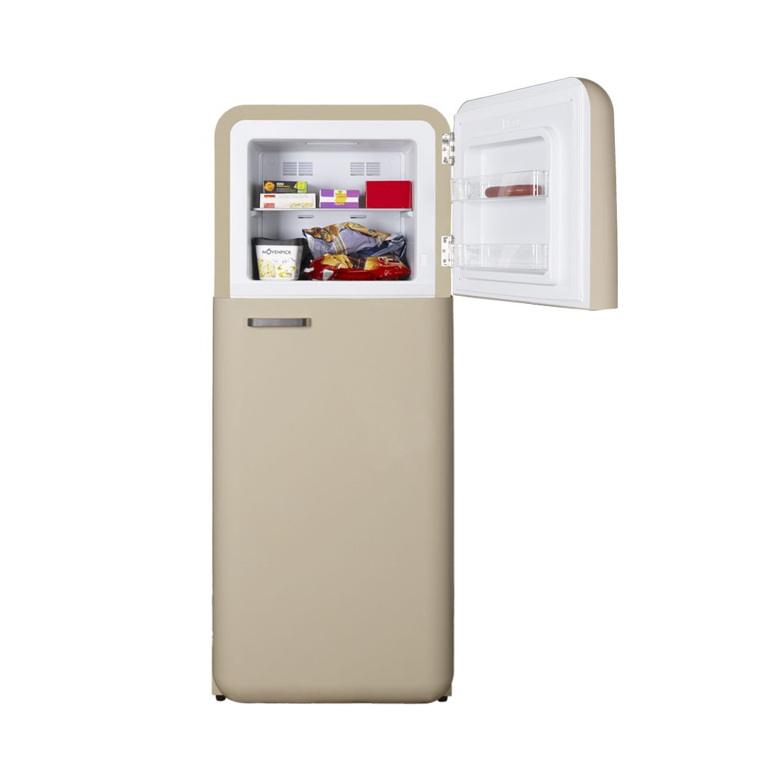Kibernetik KSTK253 Retro Kühl-Gefrierkombination 237 Liter, beige