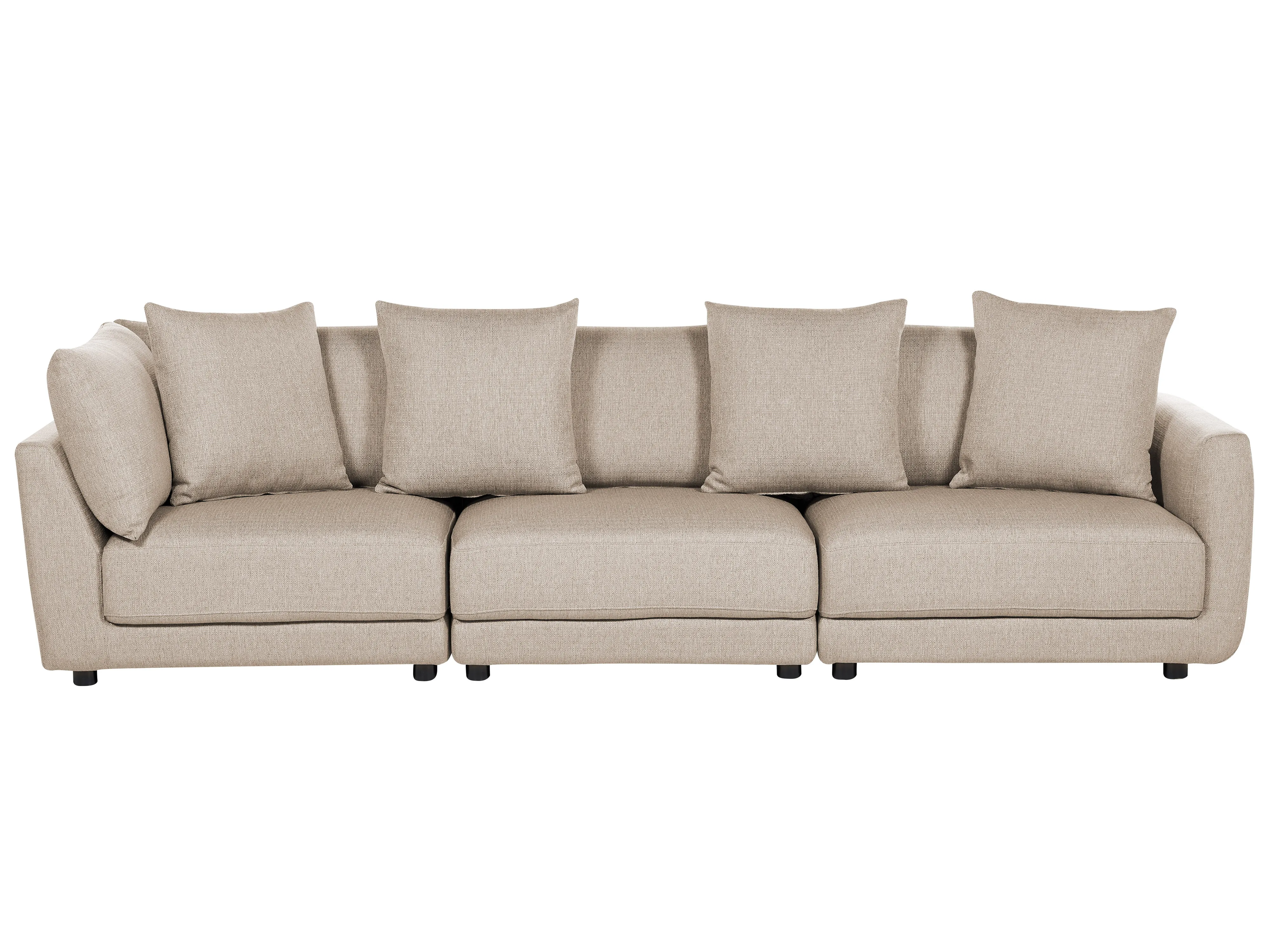 Bank 3-zits SIGTUNA Stof Beige met ottomaan