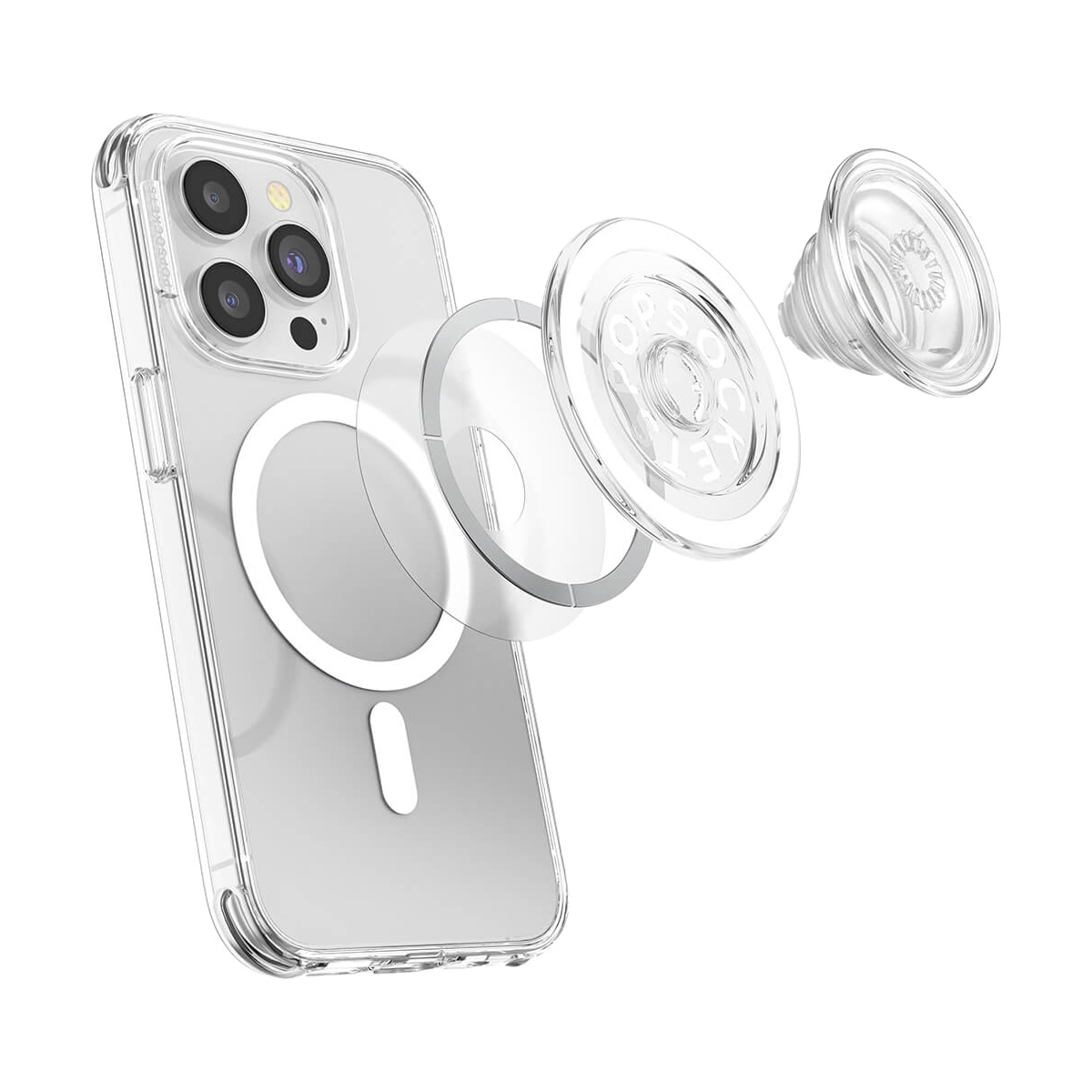 Popsockets PopGrip for MagSafe telefongrep (gjennomsiktig)