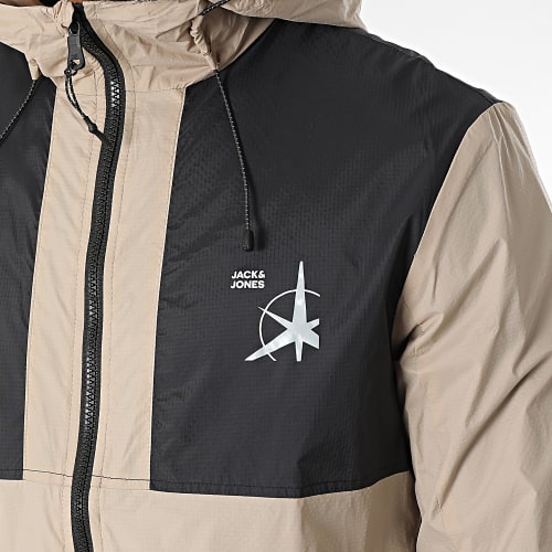 Veste Zippée Capuche Camouflage Filo Light Beige