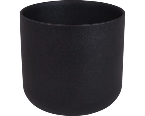 Keramische bloempot 13,5 x 13,5 x 12,6 cm zwart