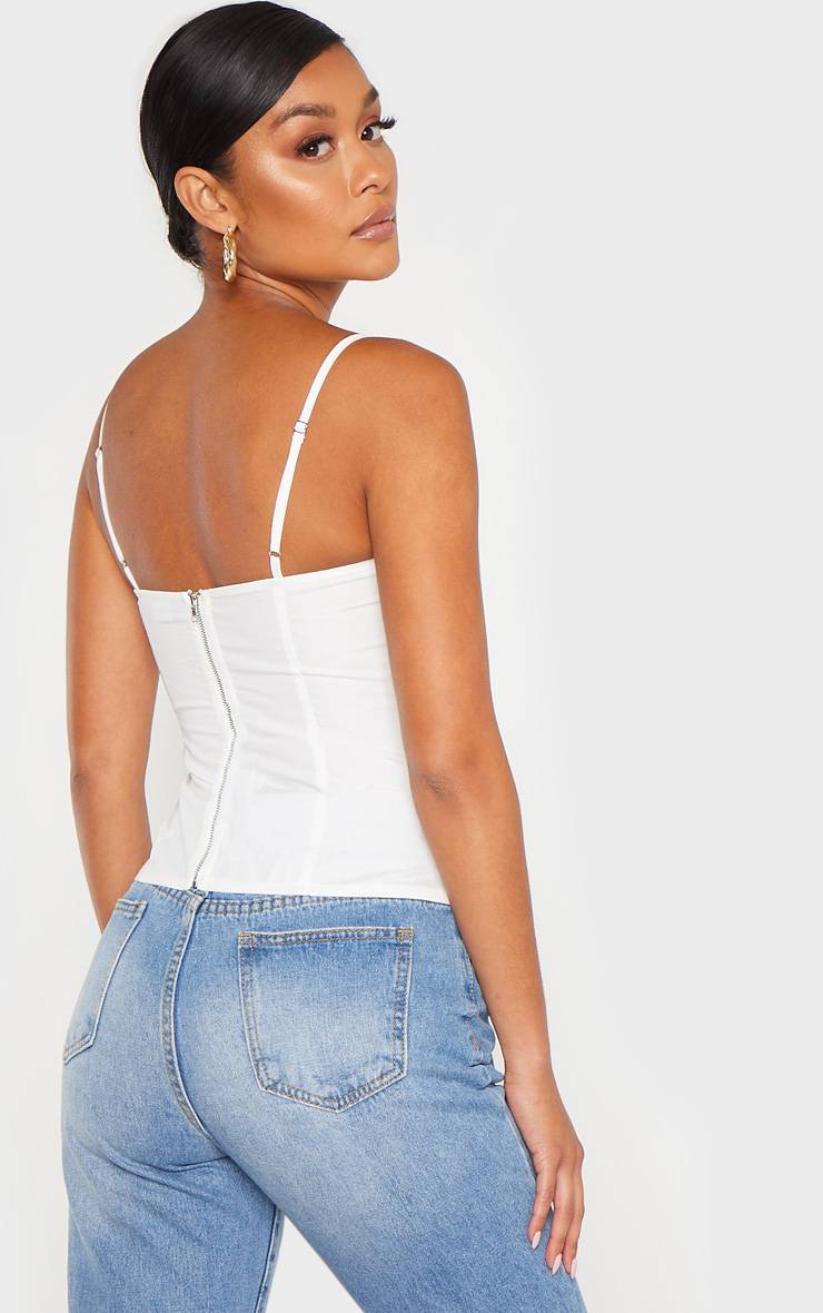 Blanc Top Corset Structuré