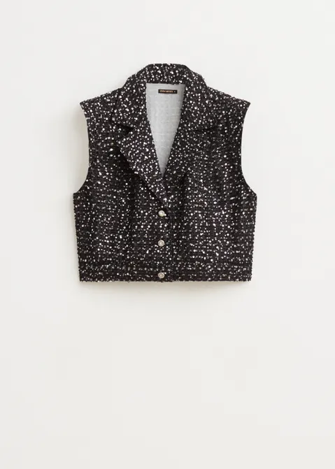 Glitter gilet grijs (GRS.UM)