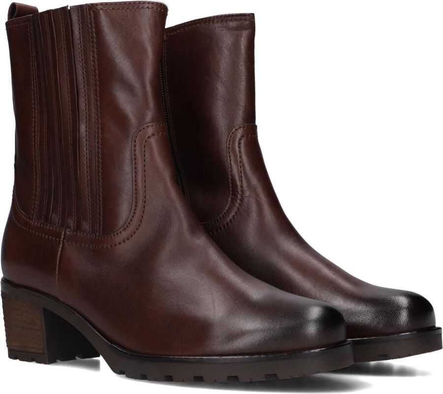 GABOR Enkelboots Dames 801.4 Maat: 38 Materiaal: Leer Kleur: Cognac