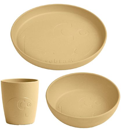 Sebra Geschirr-Set - Biokunststoff - 3 Teile - MÜTTER - Wheat Ye