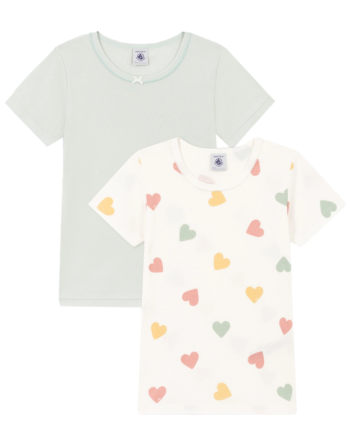 T-Shirt HEARTS 2er Pack in bunt