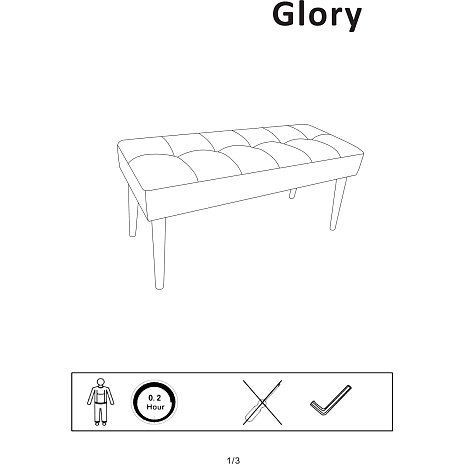 Glory bænk - marineblå