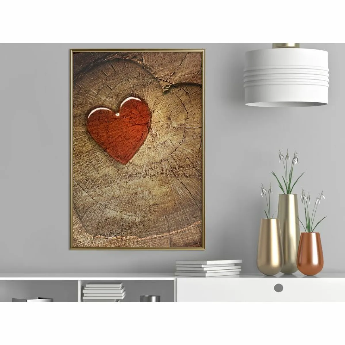 Paris Prix Affiche Carved Heart - Or