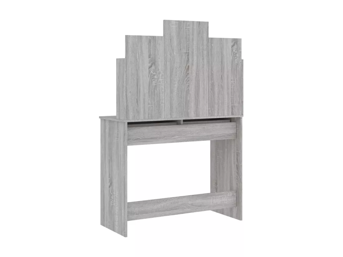 Coiffeuse avec miroir sonoma gris 96x39x142 cm