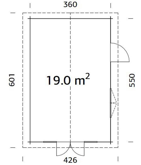 Palmako Gartenhaus Irene, ca. B426/H276/T598