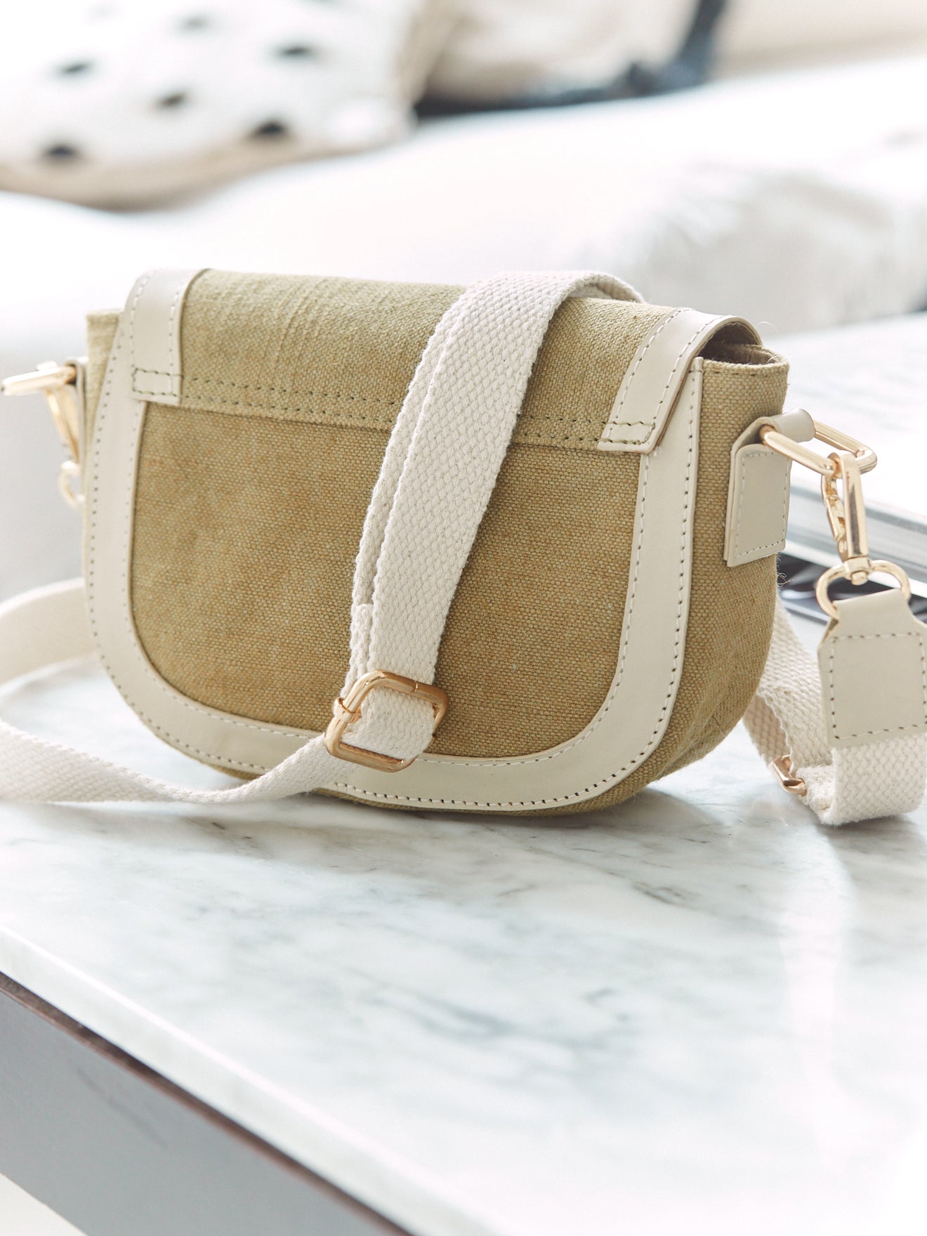 Sac besace bi-matière - Collection Maroquinerie Cyrillus