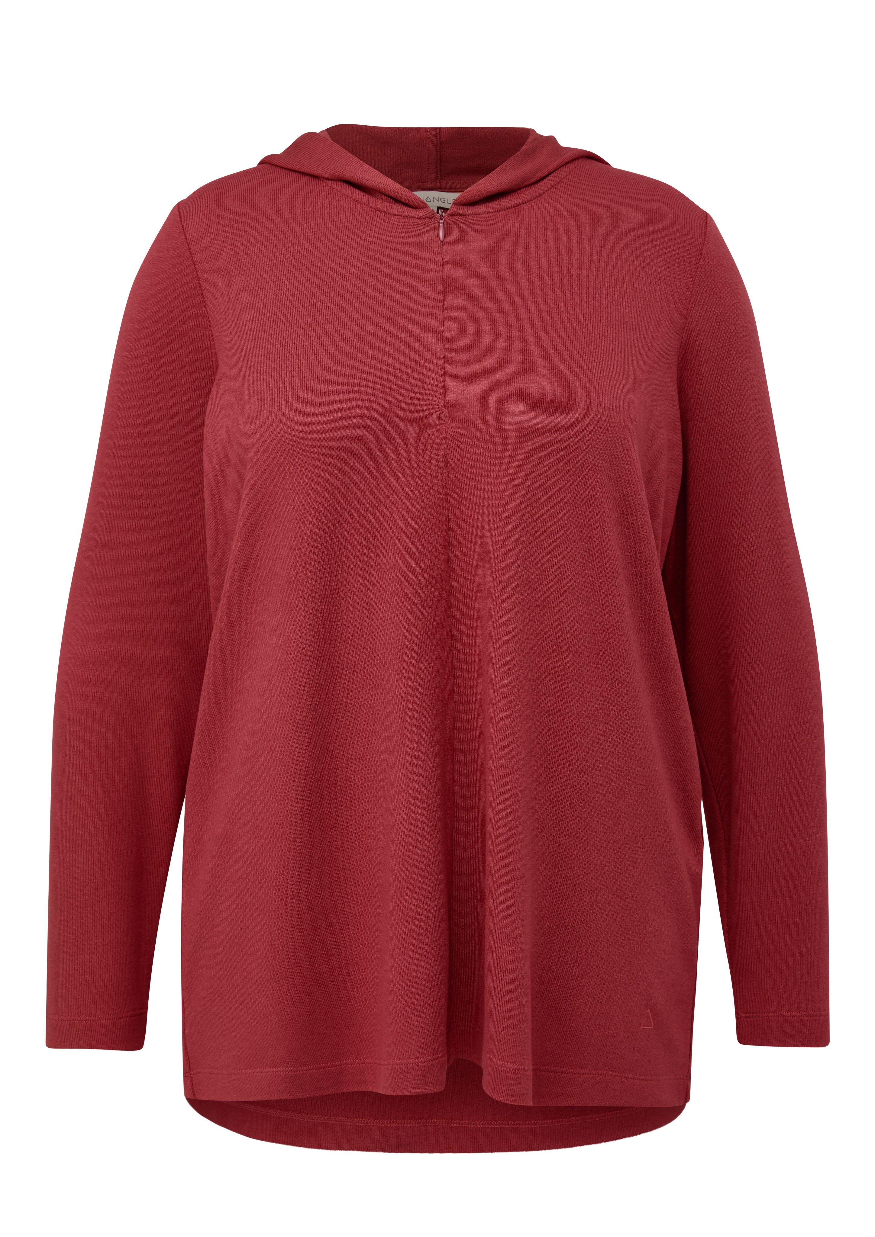 Kapuzenshirt in fein gerippter Struktur