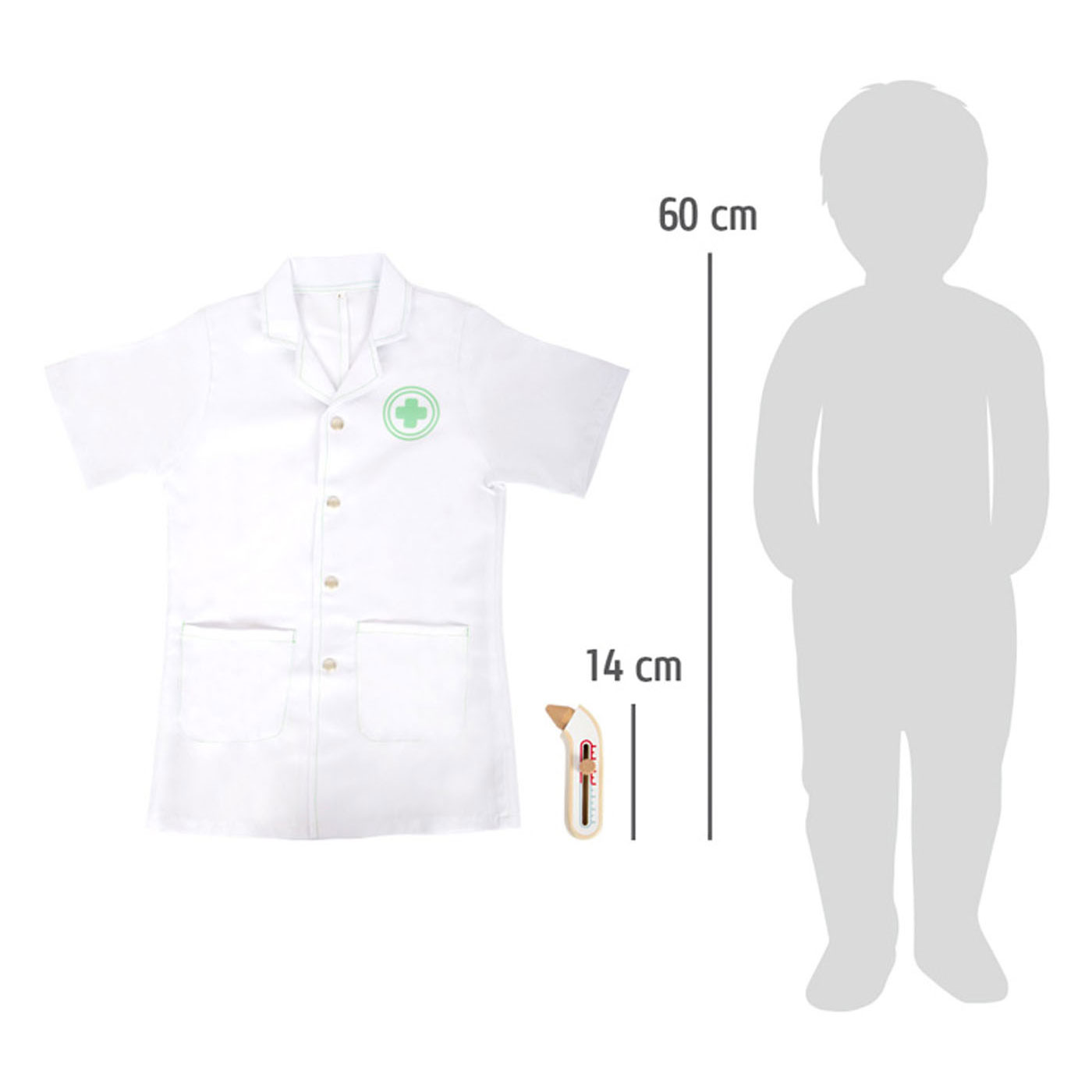 Small Foot-Dokterjas met Houten Accessoires, 4dlg.