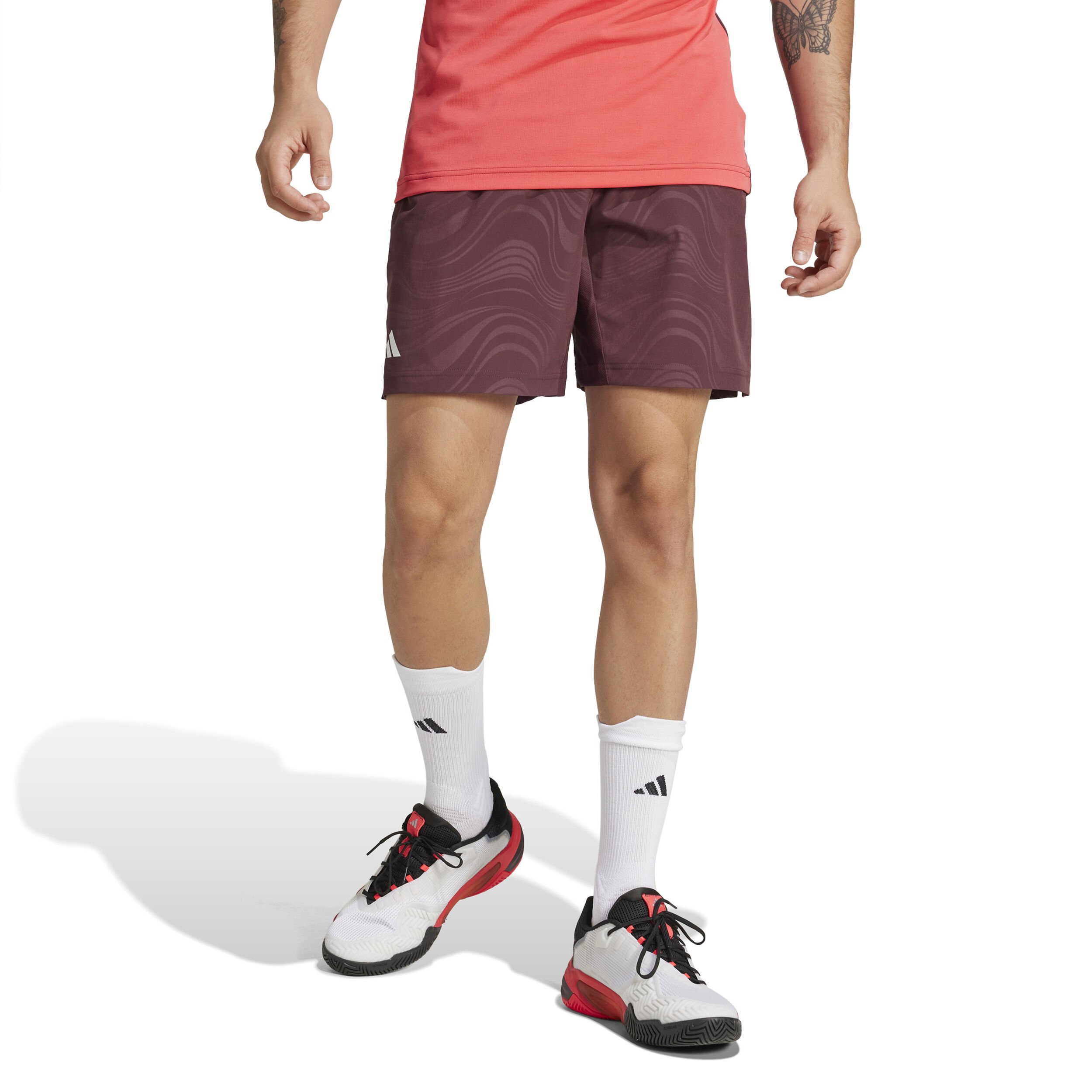 adidas Ergos Pro 7in Shorts Hommes - Rouge Foncé