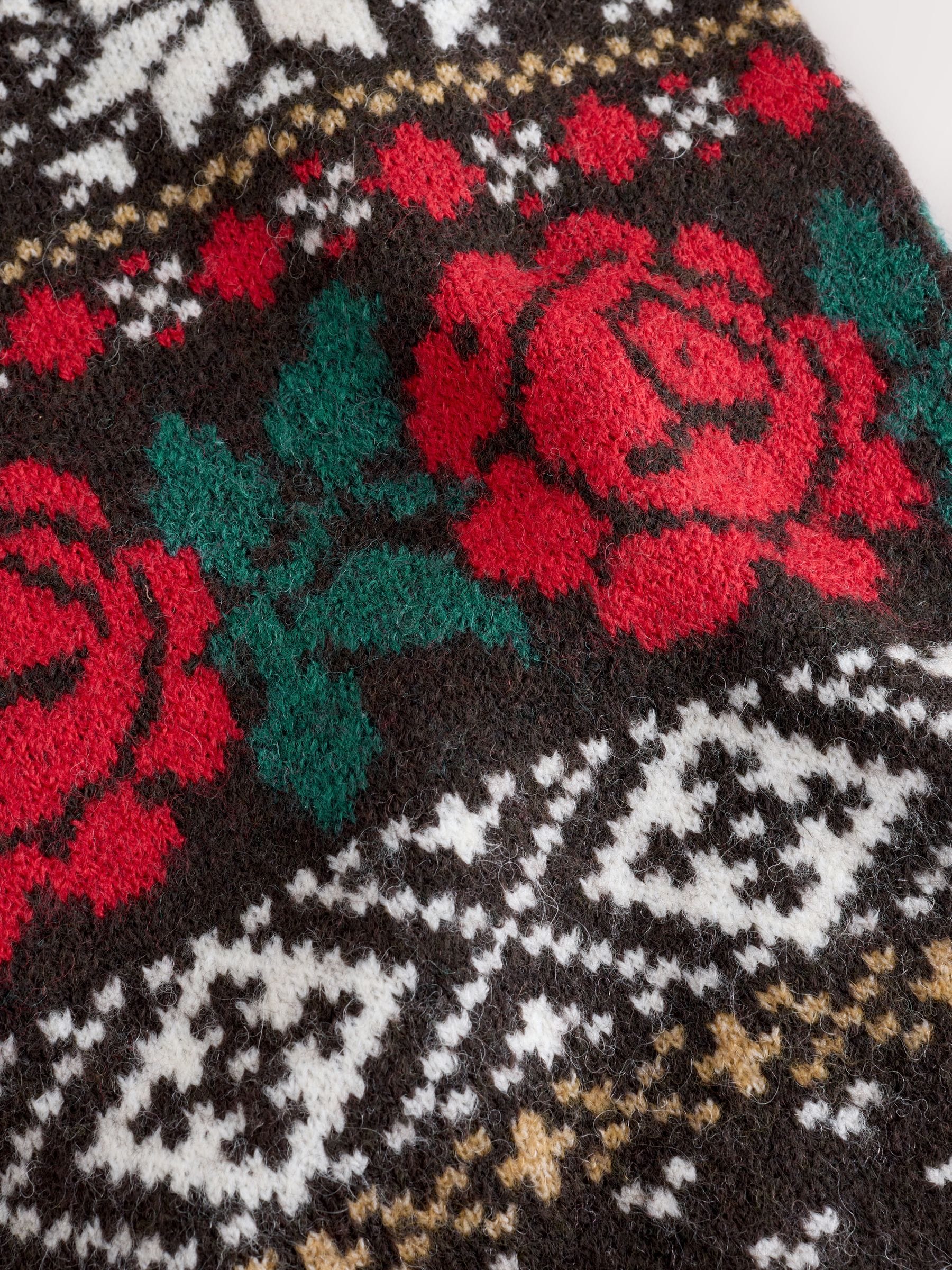 Chocoladebruin Fairisle - Knitted Dog Jumper With Wool