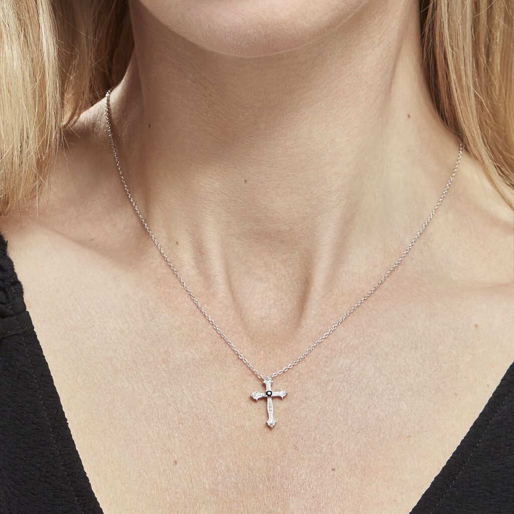 Collier Argent Florian Oxydes De Zirconium