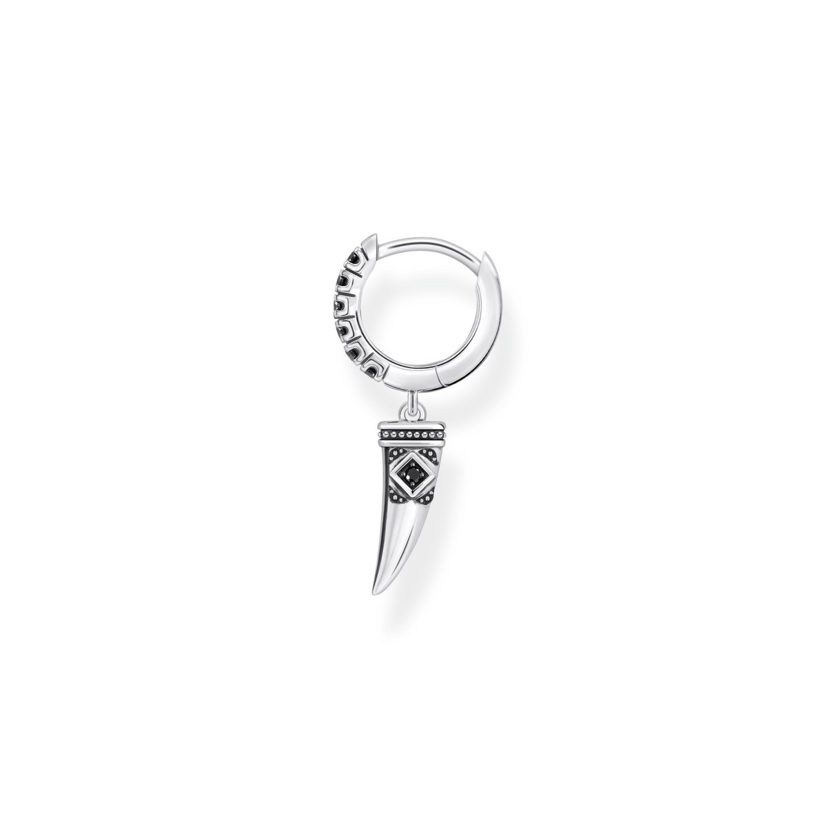 Créole THOMAS SABO argent dent de loup et zirconias