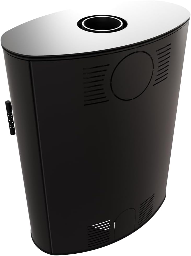 KRATKI Rollo 2 Kaminofen 8 kW Ø 150 mm mit Raumluftunabhängig – Freistehender Stahl-Holzofen BImSchV 2-konformm, Energieeffizienzklasse A+ & HKI-Zertifiziert - modernes Design