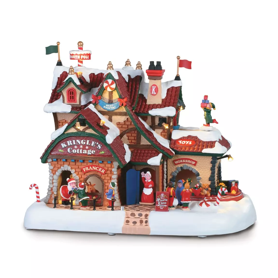 Village de Noël Lemax lumineux, musical et en mouvement Maison du Père Noël