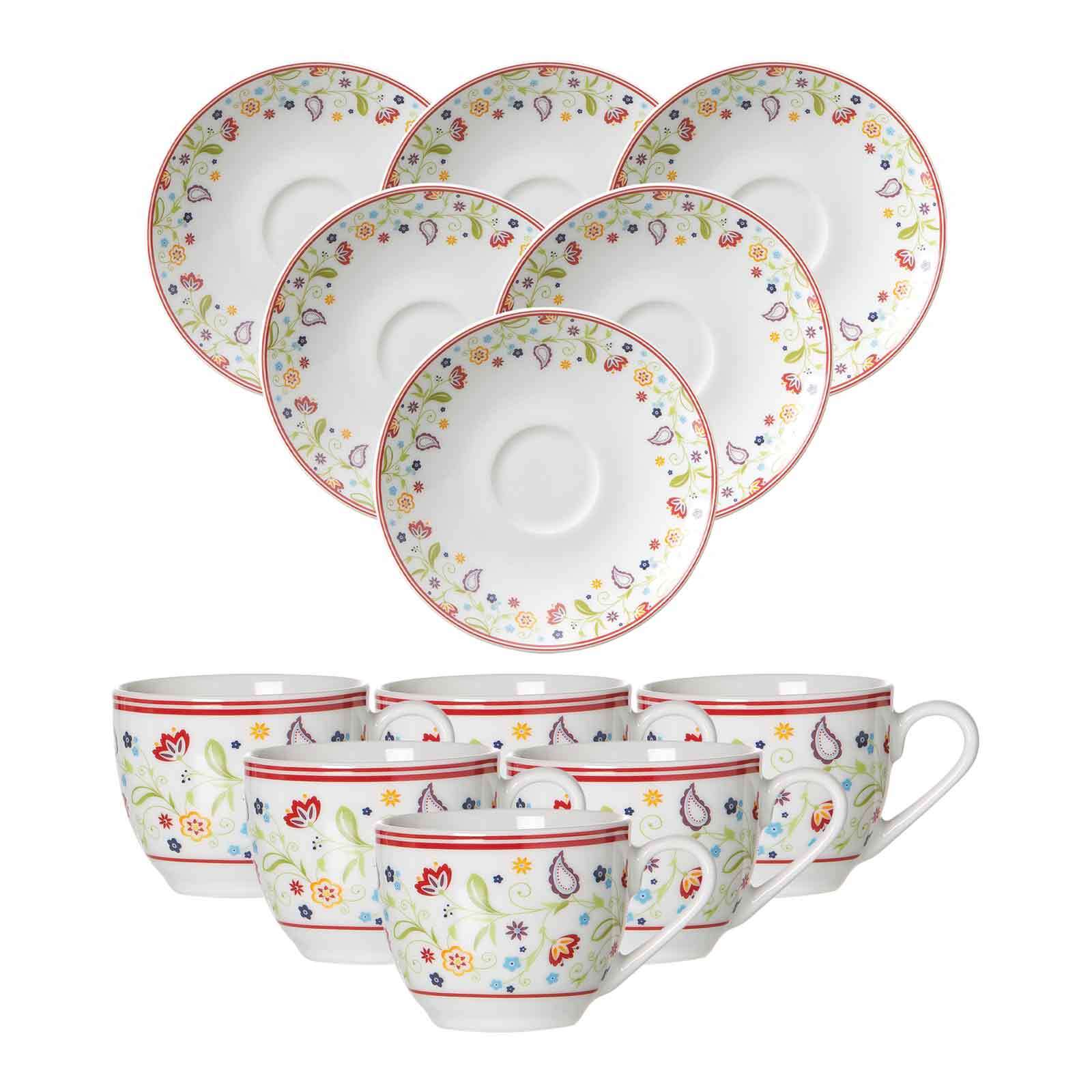 Ritzenhoff & Breker Espressotassen mit Untertassen Shanti 80 ml 6er Set