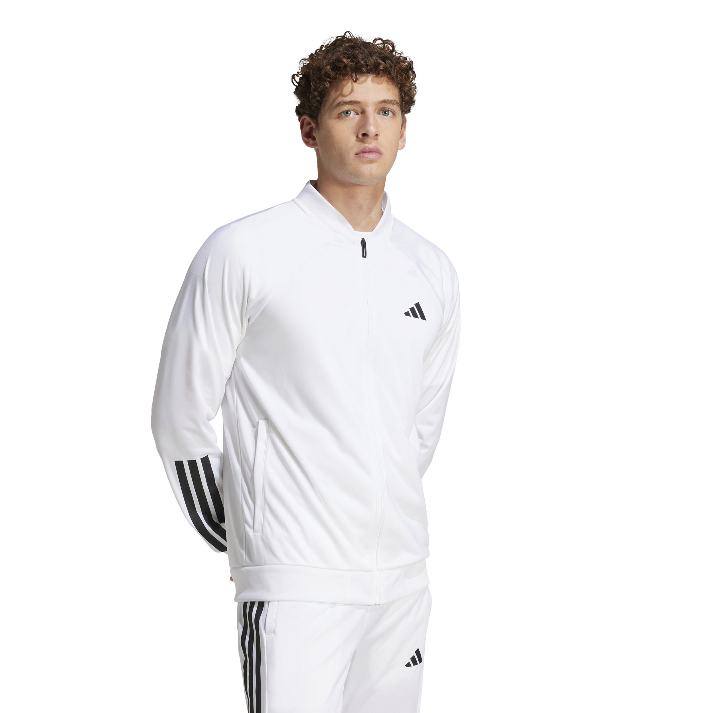 adidas 3 Stripes Knit Veste De Survêtement Hommes - Blanc , Noir