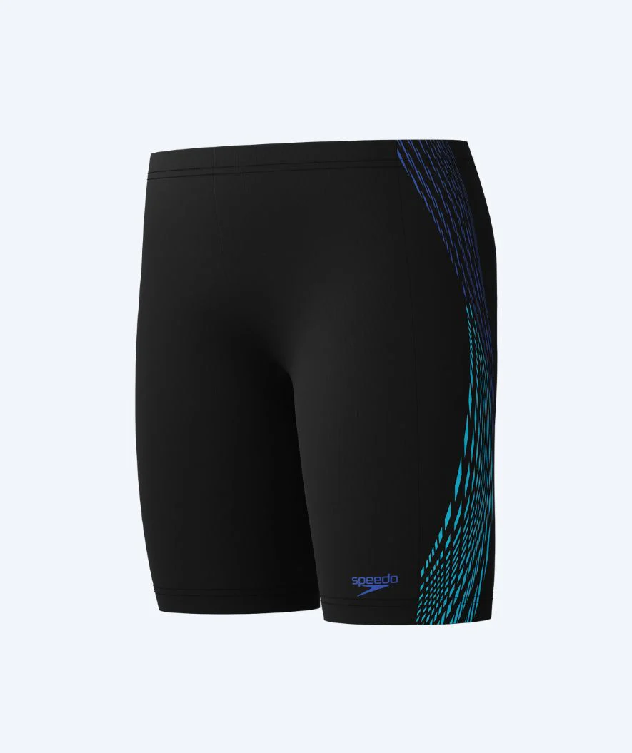 Speedo lange badebukser til drenge - Plastisol Placement - Sort/mørkeblå