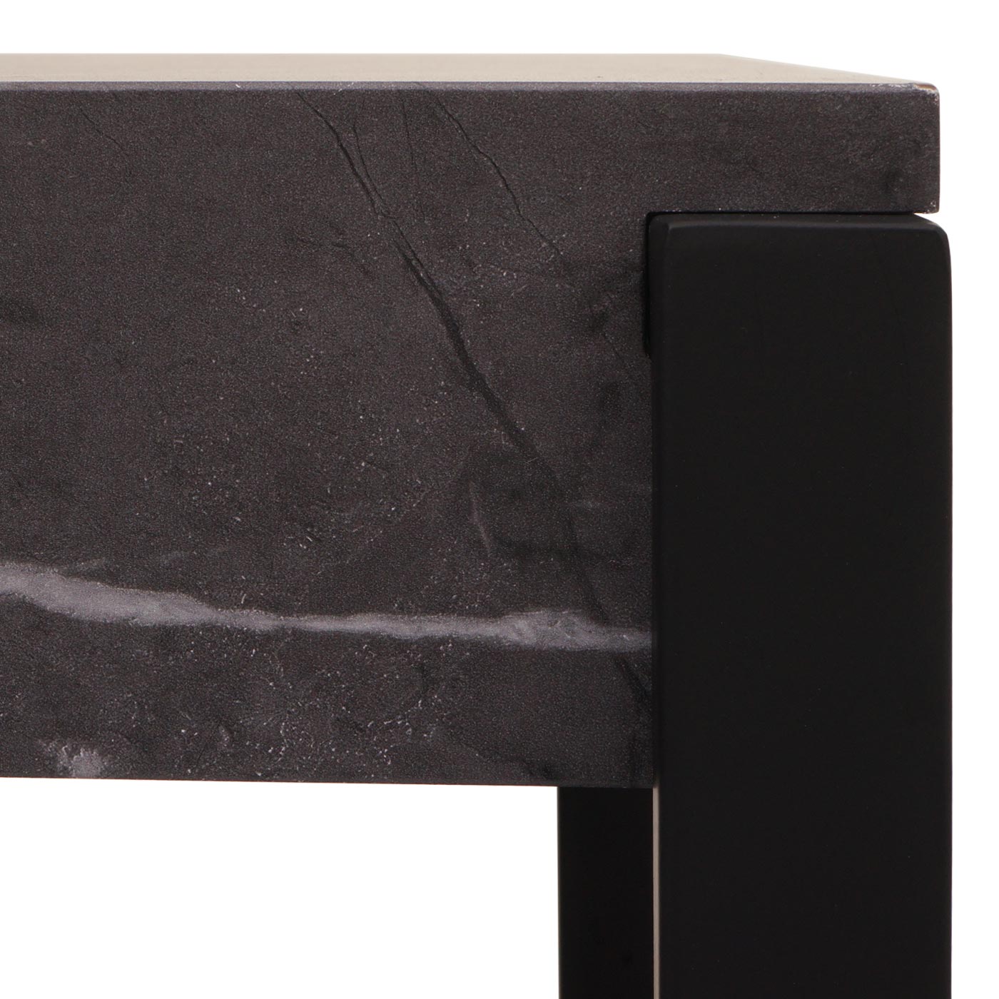 TV-Rack MCW-L53, Fernsehtisch Lowboard TV-Tisch, Metall 42x120x44cm ~ Marmor-Optik grau