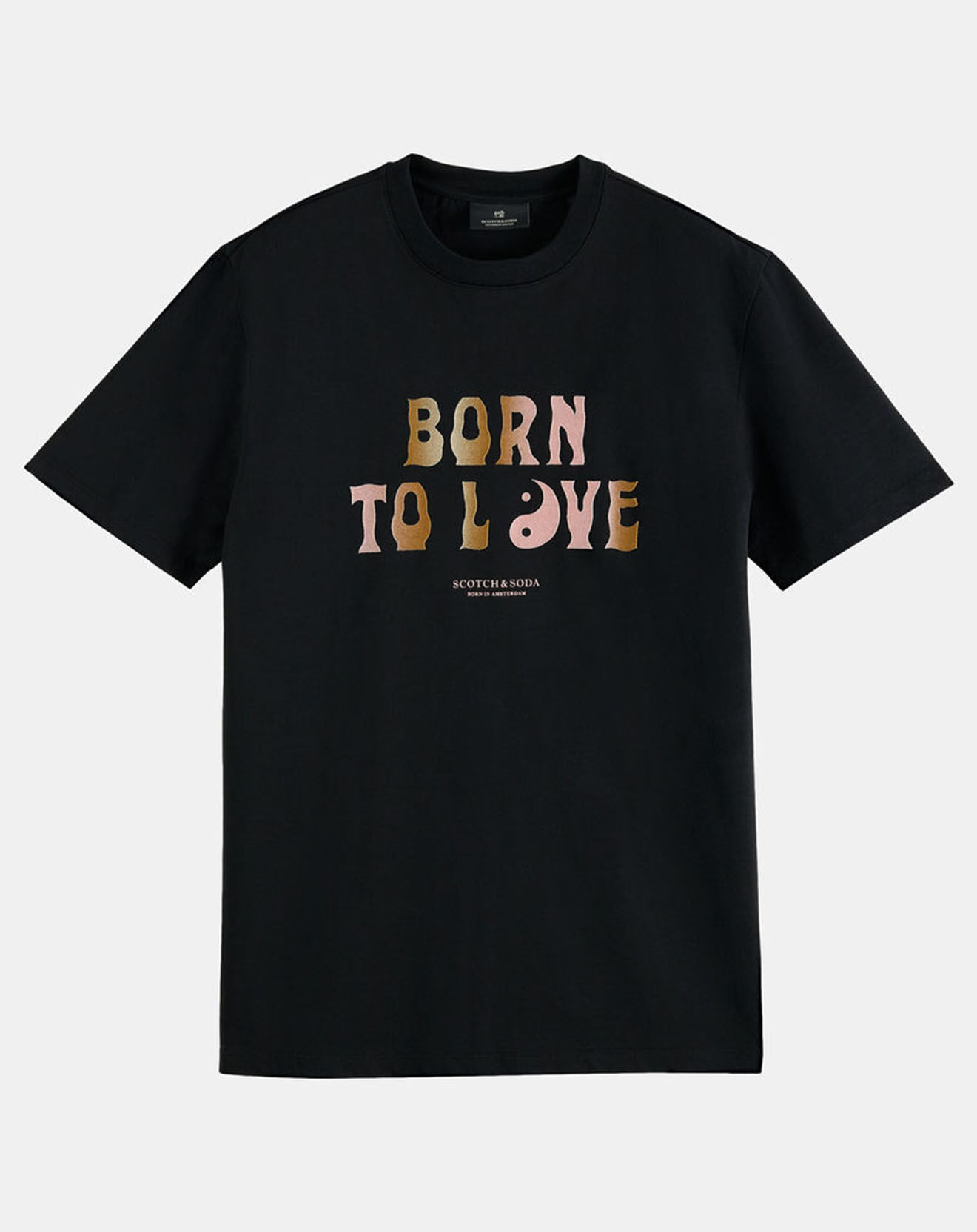 Scotch & Soda T-Shirt en Coton bio Born to Love noir