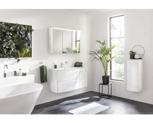 Wastafelmeubel FACKELMANN Verona BxHxD 79,4 x 57,5 x 45,5 cm Frontkleur wit hoogglans 73103