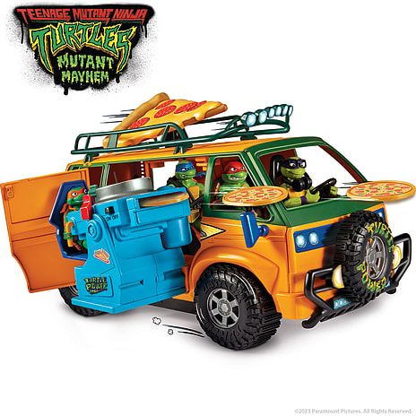 Turtles Mayhem Group Pizza Delivery Van varevogn