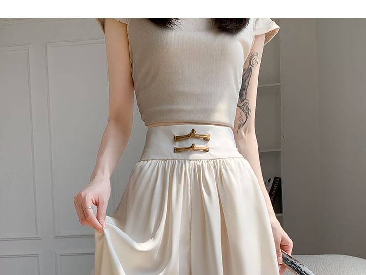 Dragan Pulse - Culottes met hoge taille en kikkerknoop