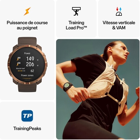 Montre connectée Polar Grit X2 Outdoor Marron