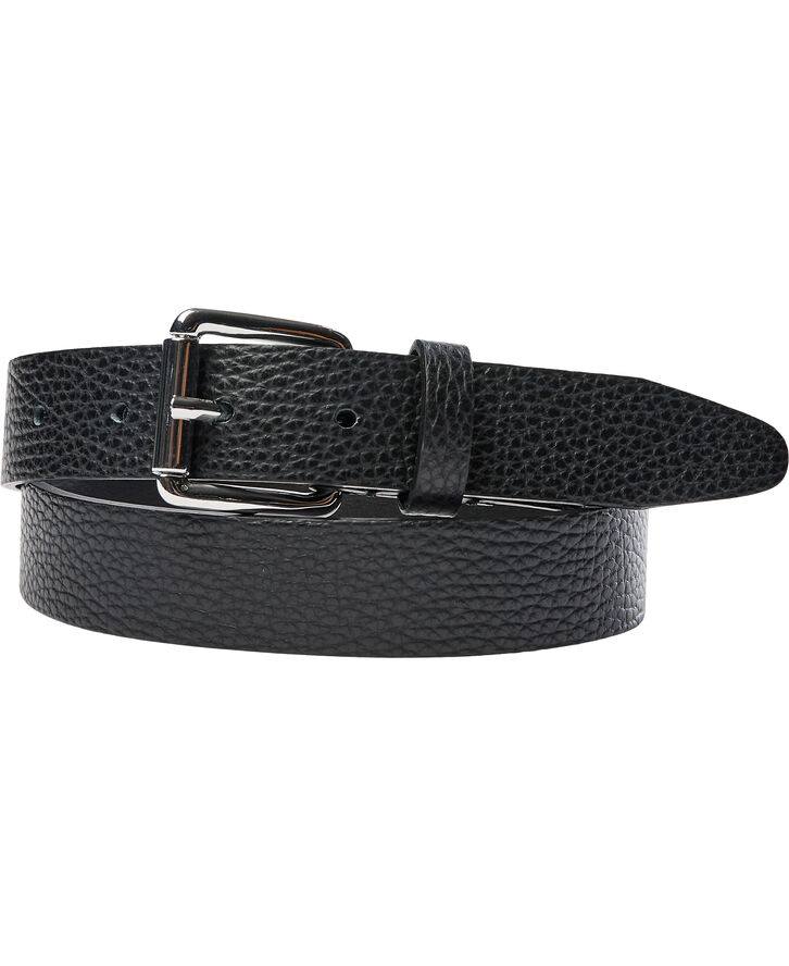 Magasin du Nord Collection Simple Belt - Black leather w/ silver Black leather w/ silver