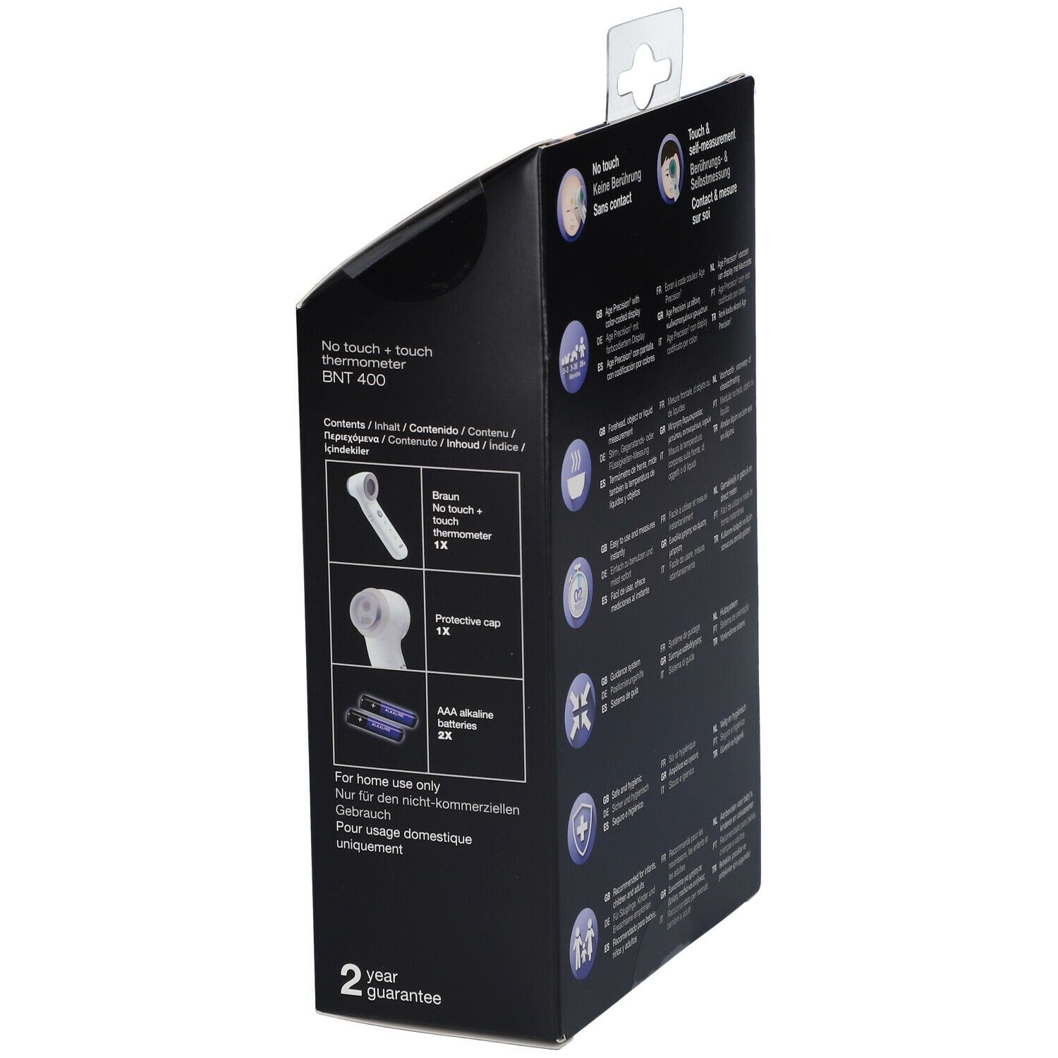 Braun Thermometer mit berührungsfreiem und Berührungsmodus