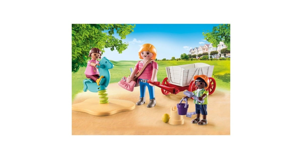PLAYMOBILCity Life - Starterpack opvoeder met bolderwagen Constructiespeelgoed  (71258)