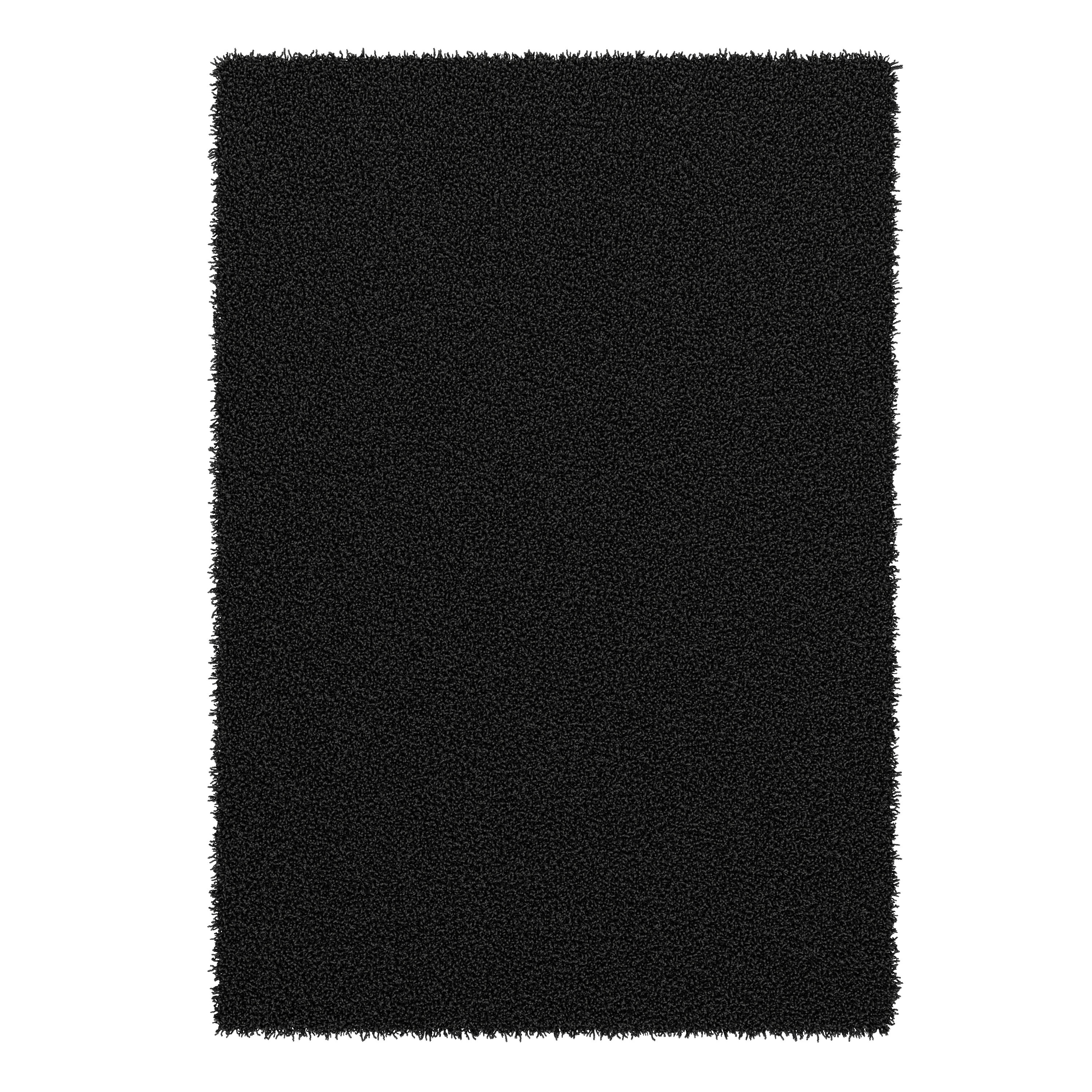 Hochflor Teppich 80 x 150 cm anthrazit