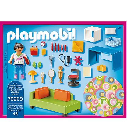 Playmobil Dollhouse - Teenager's Room - 70209 - 43 Dele