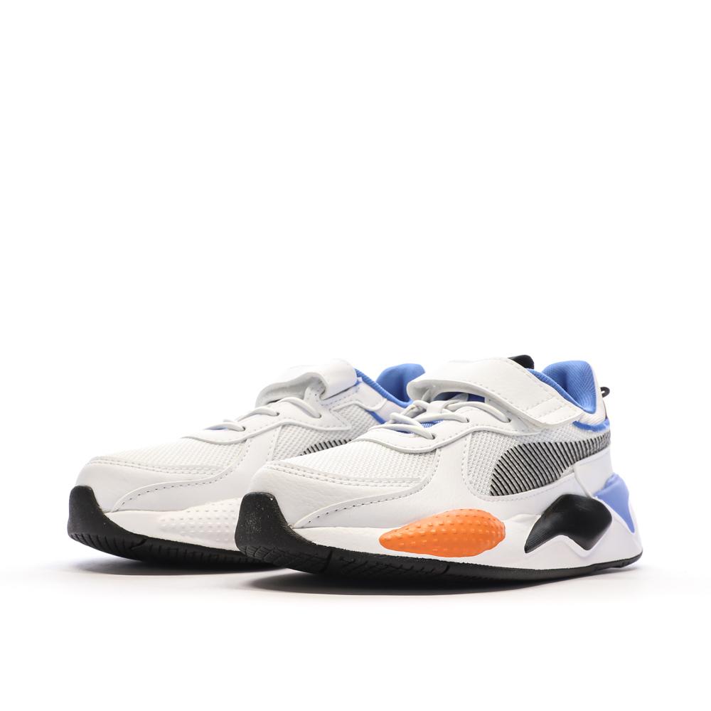 Puma Baskets Blanches/Bleu/Orange Garçon Puma 395555-03