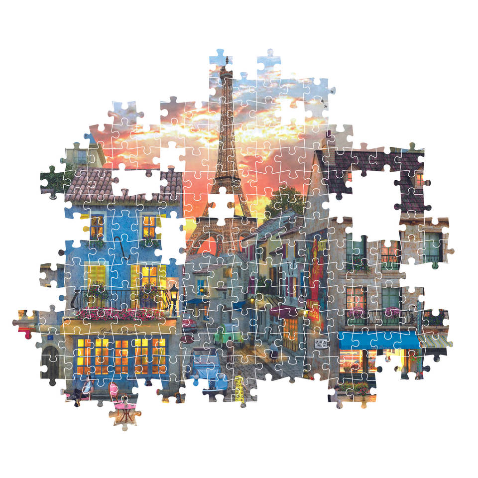 Clementoni puzzel straten van Parijs - 1000 stukjes