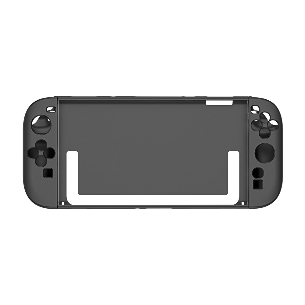 Nintendo Switch 2 Hybrid Hülle TPU Bumper   Kunststoff Rückseite - Schwarz / Transparent
